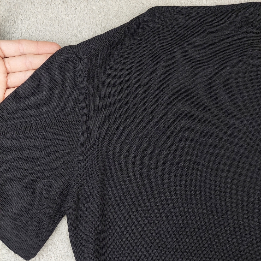 Deadstock Saks Off Fifth Thalian Merino Wool Knit Quiet Luxury Minimalist Basic - Picture 5 of 10